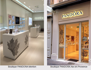 Pandora ouvre deux nouveaux concept-stores dans le Sud-Est