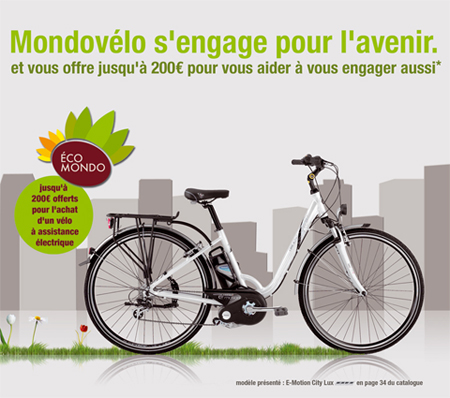 Mondovélo (du groupe Sport 2000) s'engage sur le Vélo à Assistance Electrique et lance ses marques propres