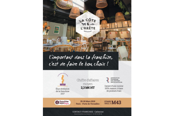Le réseau La côte & l'arête participe à Franchise Expo Paris