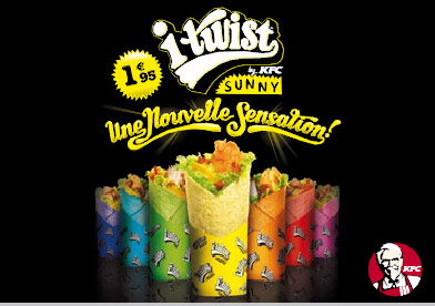 La franchise KFC lance une nouvelle collection de petits wraps colorés