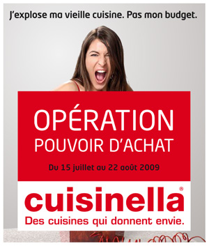 En 2009, la franchise Cuisinella joue définitivement les cartes de la séduction et de l’explosif !