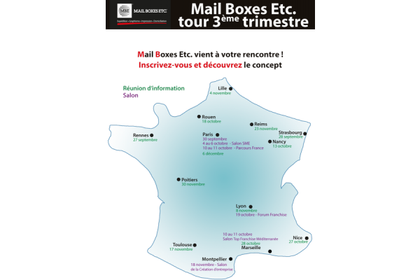 Mail Boxes Etc. annonce ses dates de réunion pour le troisième trimestre 2016
