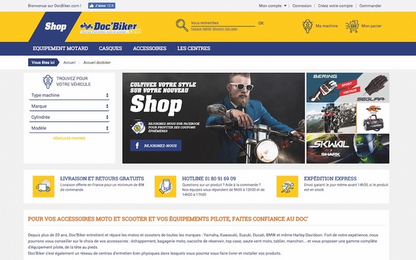La Franchise Doc’Biker lance son site de e-commerce