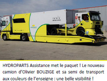 Hydroparts Assistance partenaire du pilote Olivier Bouzige pour la Coupe de France Camions