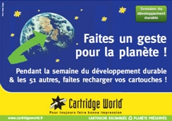Cartridge World fait rimer écologie avec économie...