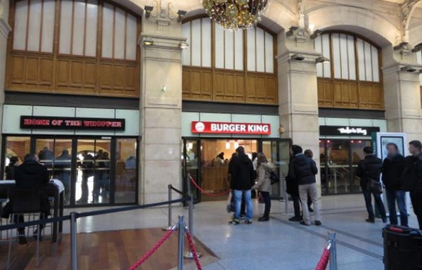 La franchise Burger King s’implante dans la Gare du Nord à Paris