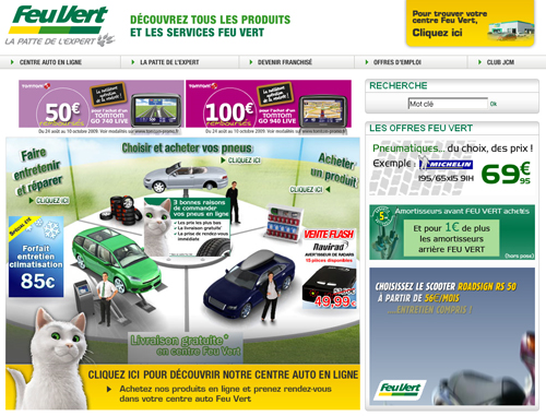 Clair , ergonomique, pratique et innovant, le nouveau site internet Feu Vert donne un nouveau souffle au commerce en ligne
