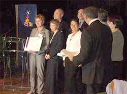 Isabelle et Serge Guyader, multi franchisés, Monceau Fleurs à Brest, lauréats des Rubans d’Argent de la Franchise 2007