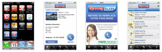 La franchise Speedy lance son application iPhone