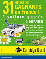 Grand jeu Cartridge World : une Nîmoise repart avec une voiture 