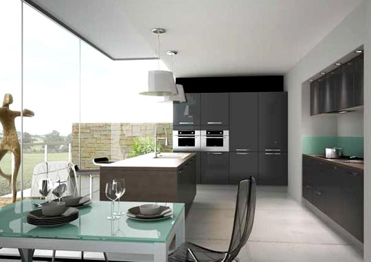 La franchise Cuisinella nous offre une nouvelle gamme de cuisines design et glamour, à prix accessibles !