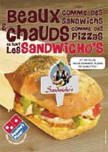 La franchise Domino's  Pizza lance des sandwichs : les sandwicho's