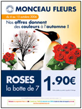 Monceau Fleurs s’affiche en campagne nationale du 5 au 16 octobre autour d’une offre produit exceptionnelle