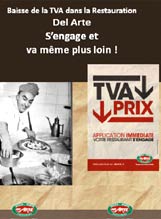 Baisse de la TVA dans la Restauration, la franchise Del Arte s'engage et va plus loin